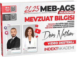 2025 MEB AGS Akademisi Mevzuat Bilgisi Video Ders Notları Emrah Vahap 