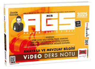 2025 MEB-AGS Anayasa ve Mevzuat Bilgisi Video Ders Notu Özgür Özkınık