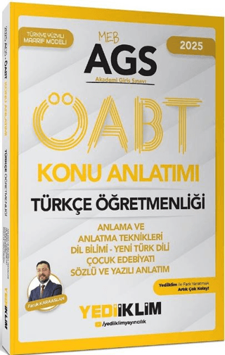 2025 MEB AGS ÖABT Türkçe Öğretmenliği Anlama ve Anlatma Teknikleri Dil