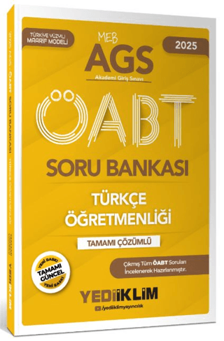 2025 MEB-AGS ÖABT Türkçe Öğretmenliği Tamamı Çözümlü Soru Bankası Koll