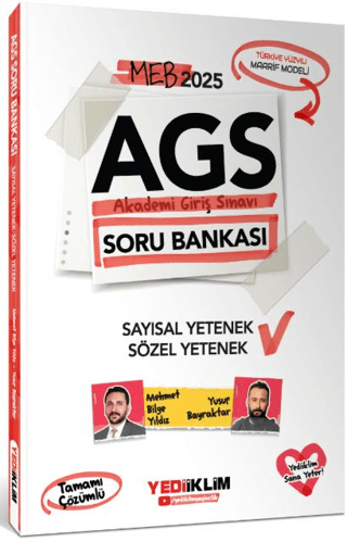 2025 MEB AGS Sayısal Yetenek - Sözel Yetenek Tamamı Çözümlü Soru Banka