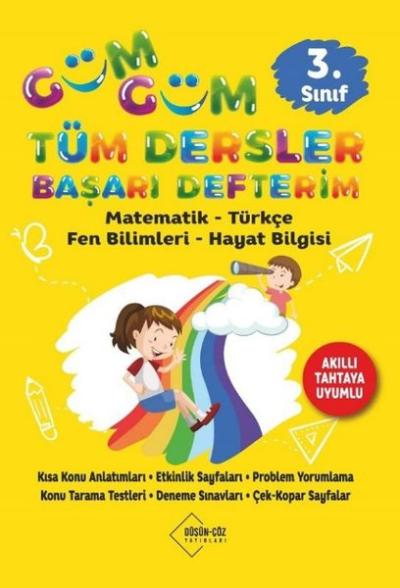 3. Sınıf Güm Güm Tüm Dersler Başarı Defterim - Matematik - Türkçe - Fe