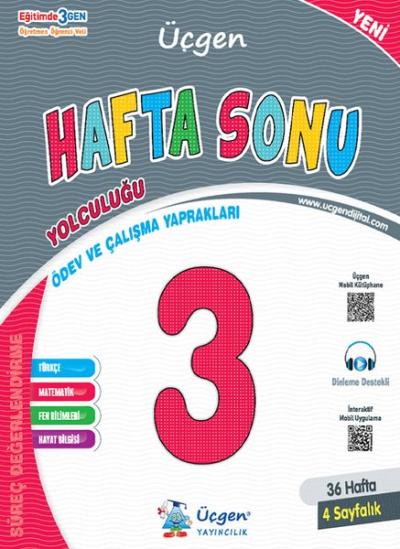 3. Sınıf Hafta Sonu Ödev ve Çalışma Yaprakları 36 Hafta Kolektif