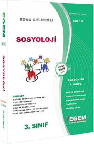 3. Sınıf Sosyoloji Konu Anlatımlı Soru Bankası - Güz Dönemi (5. Yarıyı