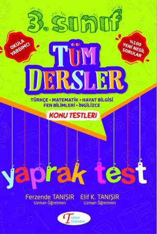 3. Sınıf Tüm Dersler Konu Testleri Test Elif K. Tanışır