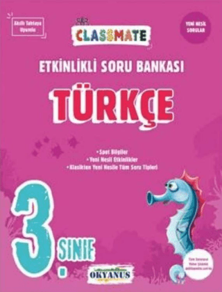 3. Sınıf Classmate Türkçe Etkinlikli Soru Bankası Dilek Karagür Balcıo