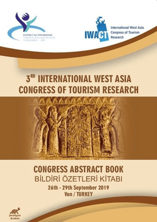 3rd International West Asia Congress Of Tourism Research Sedat Şahin