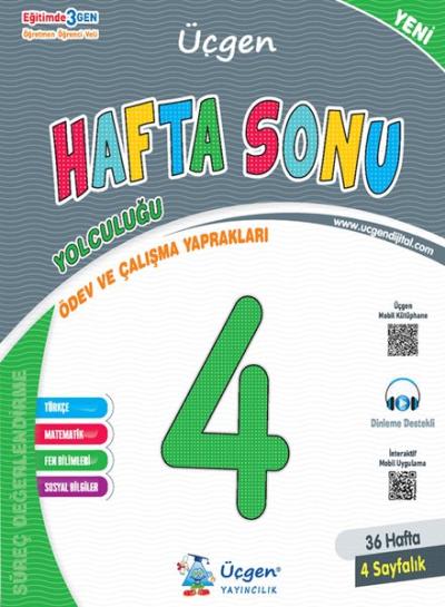 4. Sınıf Hafta Sonu Ödev ve Çalışma Yaprakları 36 Hafta Kolektif