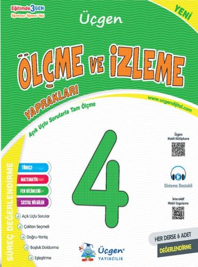 4. Sınıf Süreç ve Ölçme Değerlendirme Sınav Kitabı Her Ders için 6 Sın