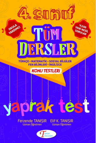 4. Sınıf Tüm Dersler Konu Testleri Test Elif K. Tanışır