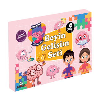 4 Yaş Beyin Gelişim Seti - Sticker Hediyeli - 3 Kitap Takım Afife Çoru