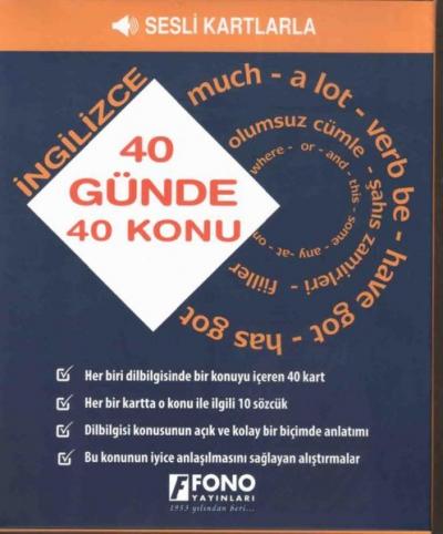 40 Günde 40 İngilizce Konu - Sesli Kartlarla Kolektif