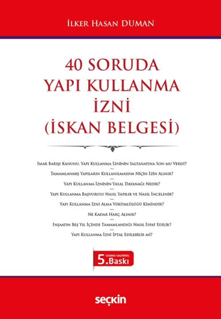 40 Soruda Yapı Kullanma İzni İlker Hasan Duman