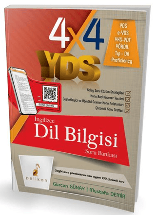 YDS 4x4 İngilizce Dil Bilgisi Gürcan Günay