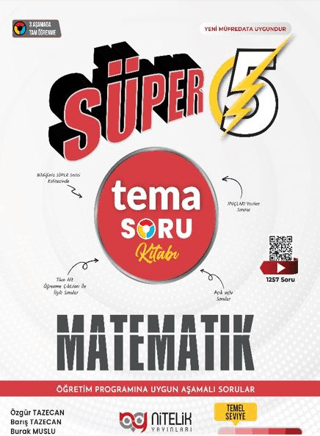 5. Sınıf Süper Matematik Tema Soru Kitabı Özgür Tazecan