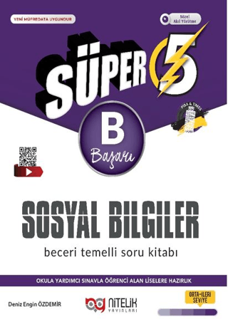 5. Sınıf Süper Sosyal Bilimler (B) Beceri Temeli Soru Kitabı Deniz Eng