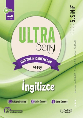 5. Sınıf Ultra İngilizce Haftalık Denemeler 44 Föy Ayhan Karakurt