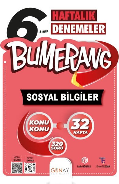 6. Sınıf Bumerang 32 Haftalık Sosyal Bilgiler Denemeleri Emre Tezcan