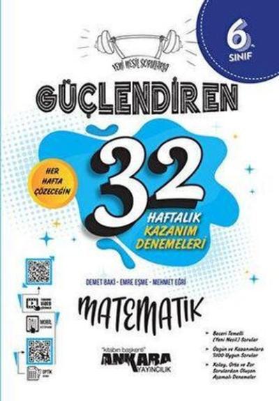 6. Sınıf Matematik Güçlendiren 32 Haftalık Kazanım Denemeleri Demet Ba