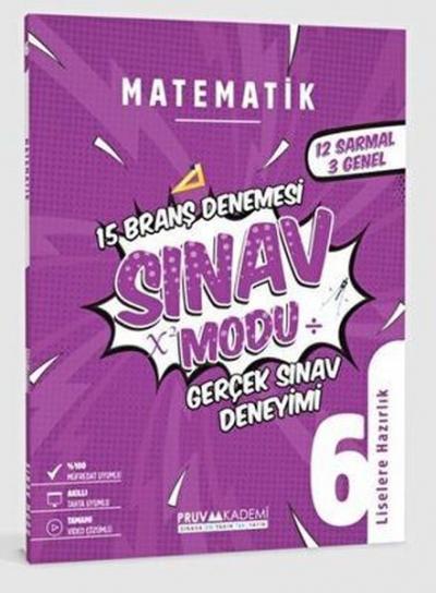 6. Sınıf Matematik Sınav Modu 15 Deneme Kolektif