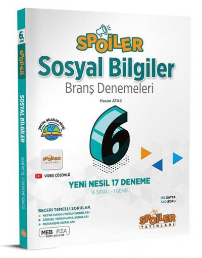 6.Sınıf Sosyal Bilgiler Branş Denemeleri Kolektif