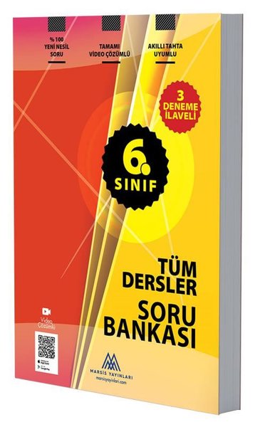 6. Sınıf Tüm Dersler Soru Bankası - 3 Deneme İlaveli Tamamı Video Çözü