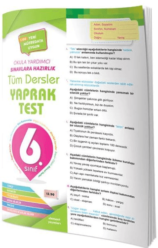 6. Sınıf Tüm Dersler Yaprak Test Kolektif