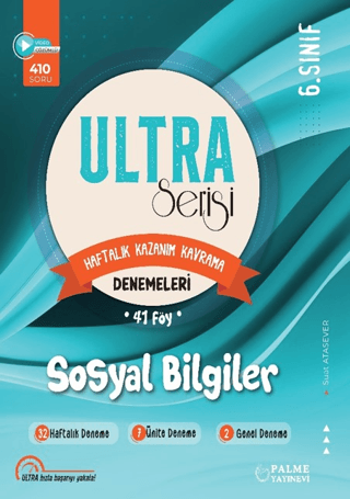 6. Sınıf Ultra Serisi Sosyal Bilgiler Denemeleri 41 Föy Suat Atasever