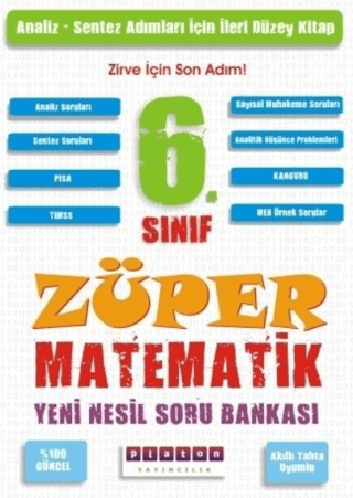 6. Sınıf Züper Matematik Yeni Nesil Soru Bankası Kolektif