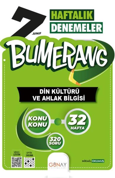 7. Sınıf Bumerang 32 Haftalık Din Kültürü Ve Ahlak Bilgisi Denemeleri 