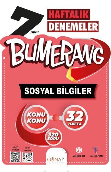 7. Sınıf Bumerang 32 Haftalık Sosyal Bilgiler Denemeleri Emre Tezcan