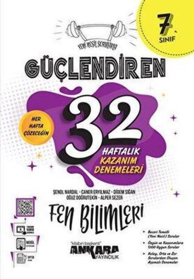 7. Sınıf Fen Bilimleri Güçlendiren 32 Haftalık Kazanım Denemeleri Kole