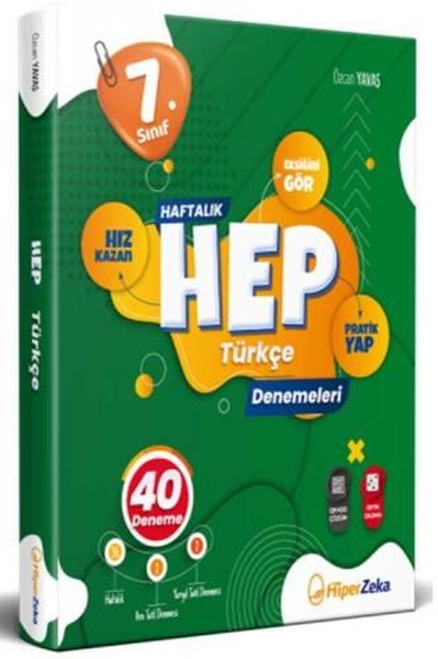 7. Sınıf Haftalık HEP Türkçe 40 Deneme Özcan Yavaş