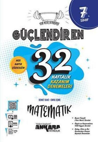 7. Sınıf Matematik Güçlendiren 32 Haftalık Kazanım Denemeleri Demet Ba