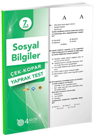 7. Sınıf Sosyal Bilgiler Çek Kopar Yaprak Test Kolektif