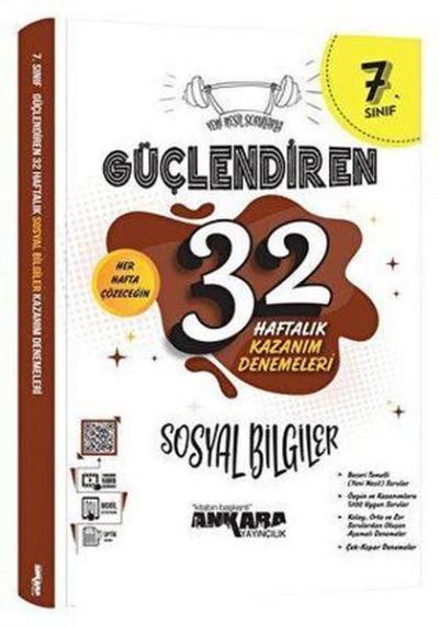 7. Sınıf Sosyal Bilgiler Güçlendiren 32 Haftalık Kazanım Denemeleri Ko