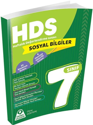 7. Sınıf Sosyal Bilgiler Haftalık Değerlendirme Sınavı HDS Kolektif