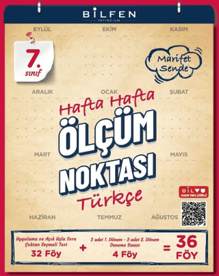 7. Sınıf Türkçe Hafta Hafta Ölçüm Noktası Kolektif