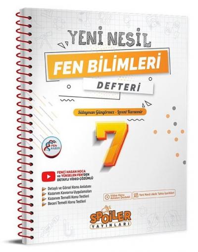 7.Sınıf Yeni Nesil Fen Bilimleri Defteri Kolektif