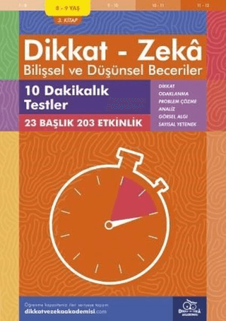 8-9 Yaş Dikkat - Zeka Bilişsel ve Düşünsel Beceriler 3. Kitap - 10 Dak