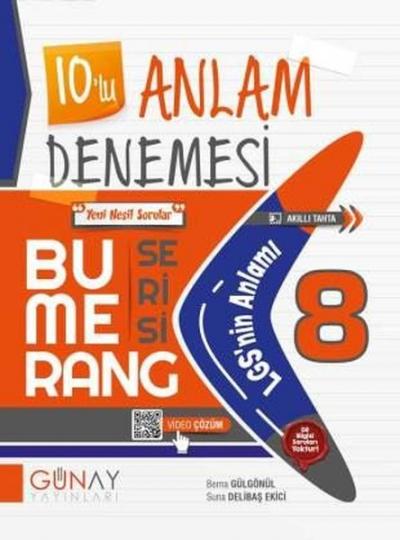 8. Sınıf Bumerrang 10'Lu Anlam Denemesi Berna Gülgönül