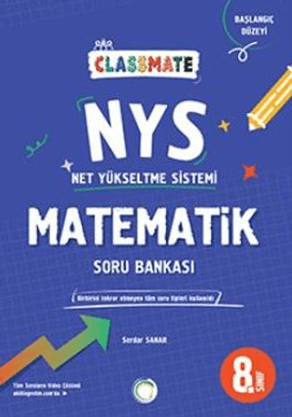 8. Sınıf Classmate Net Yükseltme Sistemi Matematik Soru Bankası Serdar