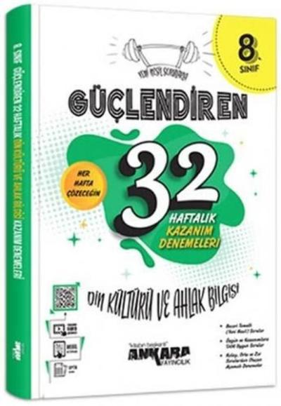 8. Sınıf Din Kültürü ve Ahlak Bilgisi Güçlendiren 32 Haftalık Kazanım 