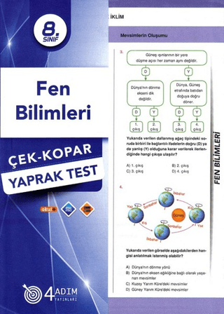 8. Sınıf Fen Bilimleri Çek-Kopar Yaprak Test Kolektif