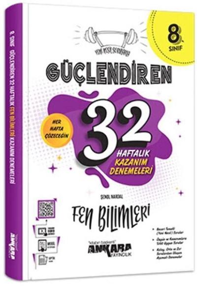 8. Sınıf Fen Bilimleri Güçlendiren 32 Haftalık Kazanım Denemeleri Şeno