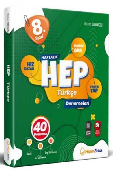 8. Sınıf Haftalık HEP Türkçe 40 Deneme Müslüm Danaoğlu