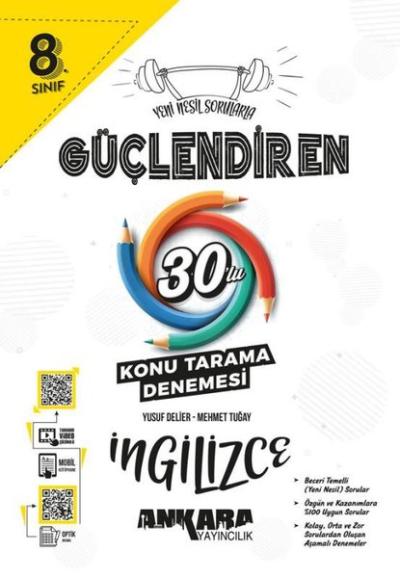 8. Sınıf İngilizce Güçlendiren 30'lu Konu Tarama Denemesi Kolektif