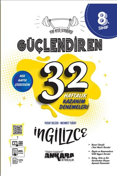 8. Sınıf İngilizce Güçlendiren 32 Haftalık Kazanım Denemeleri Mehmet T