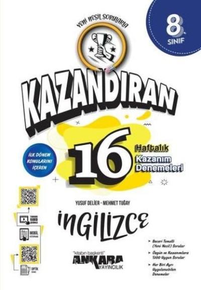 8. Sınıf İngilizce Kazandıran 16 Haftalık Kazanım Denemeleri Mehmet Tu