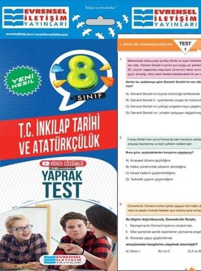 8. Sınıf İnkılap Tarihi ve Atatürkçülük Yeni Nesil Yaprak Test Kolekti